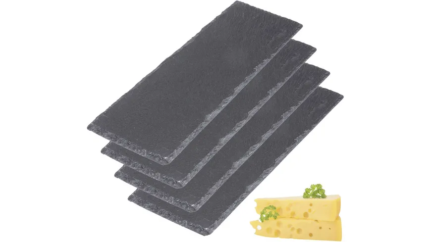WESTMARK 4 Servierplatten Naturschiefer »Tapas + Friends«, 30 x 10 cm