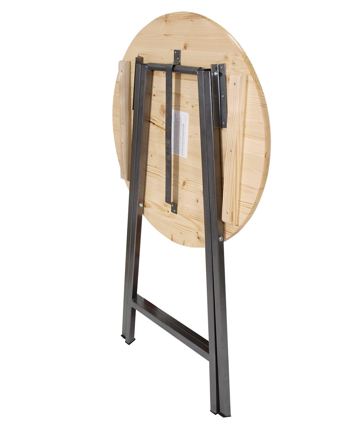 TPFGarden Stehtisch Zülpich (1-St., Profi Partytisch / Hochtisch aus Metall + Holz (Nadelholz), Rund 78cm Klappbar - Indoor & Outdoor Geeignet