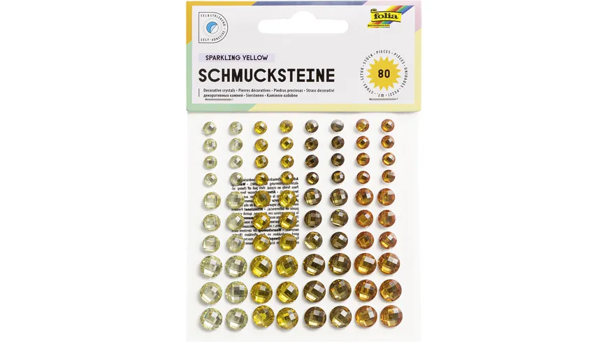folia Schmucksteine selbstklebend summerheat 80 Stück