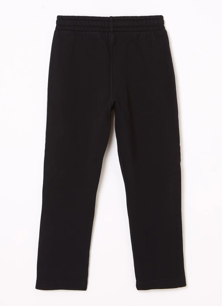 Pantaloni de trening alb-gălbui cu stil intelectual, cu picioare drepte și talie cu logo.