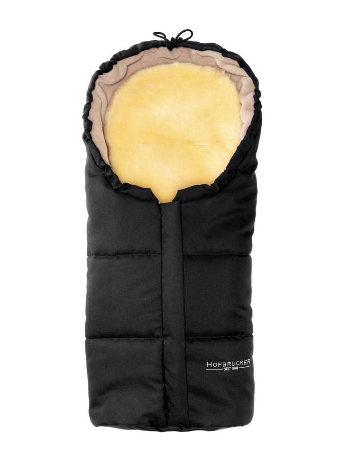 Hofbrucker Lammfell-Fußsäckchen Leni für Babyschale und Kinderwagen in Schwarz günstig kaufen onesize