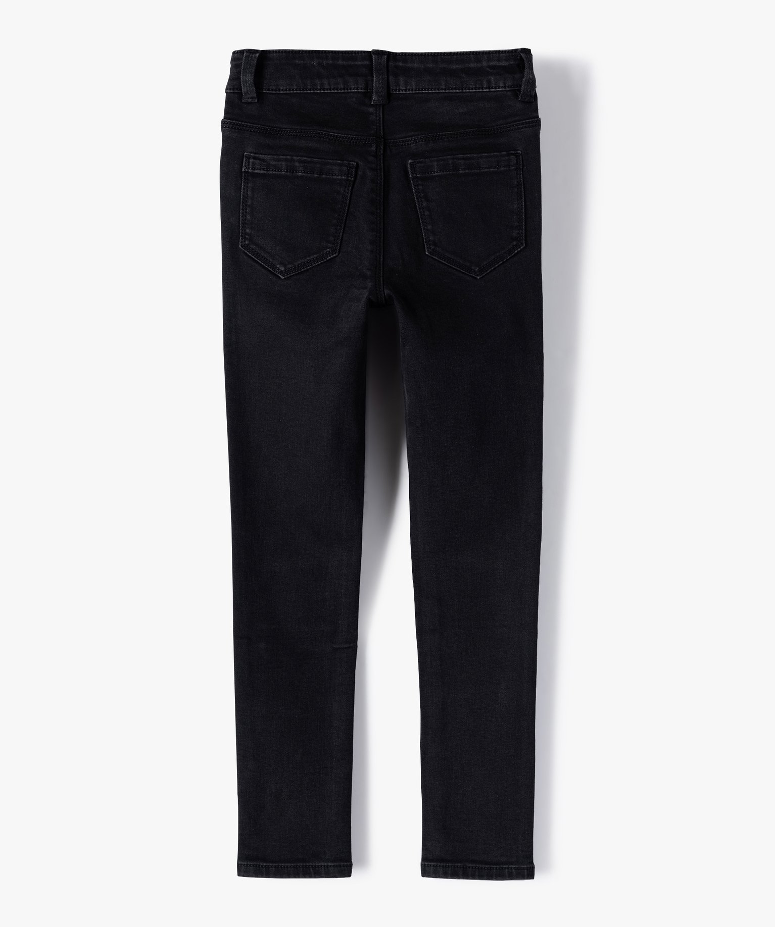 Jean ultra skinny à taille réglable fille noir | GEMO