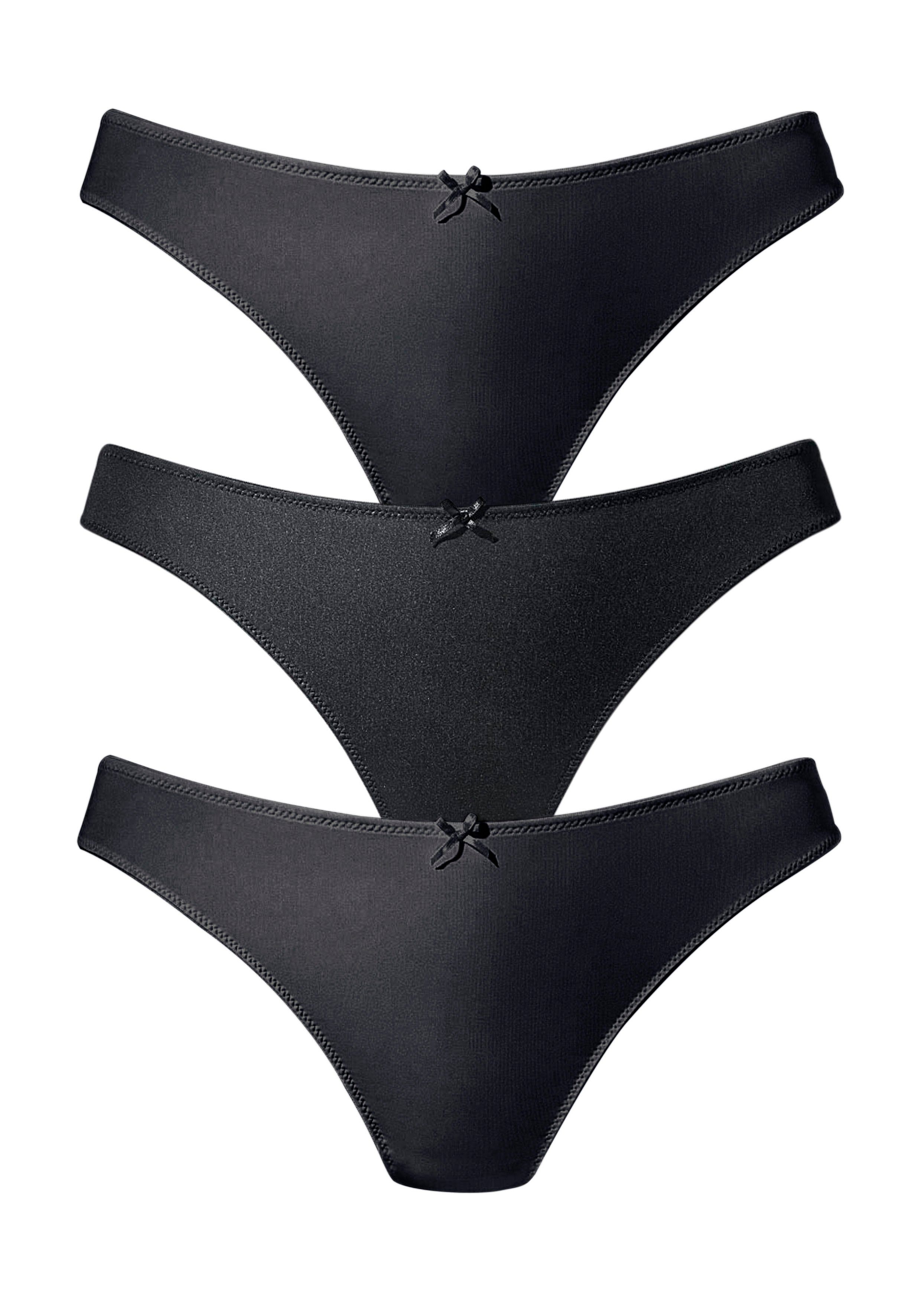 petite fleur String (3-St) hinten komplett aus zarter Jacquardspitze