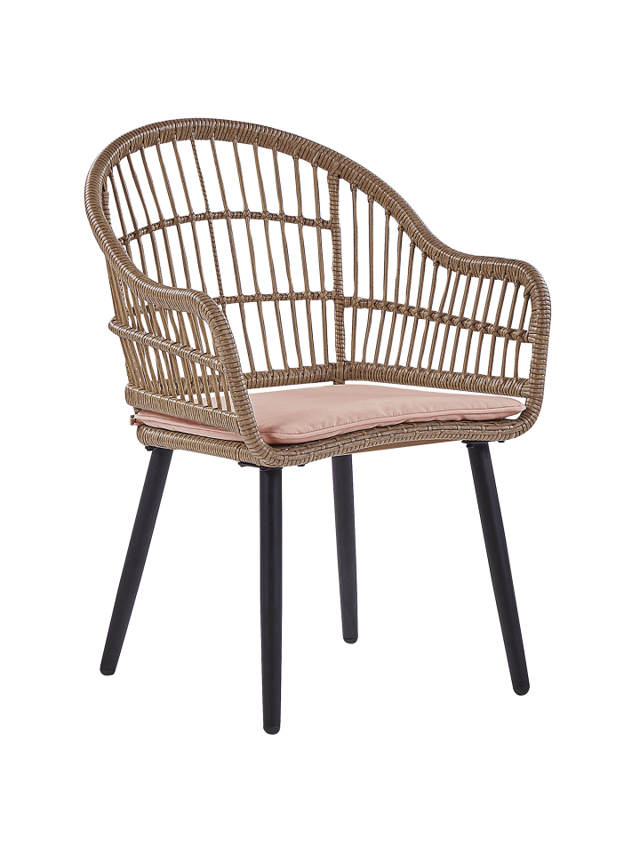 Beliani 7-tlg Gartentisch Set ALIANO in Beige/Schwarz günstig kaufen onesize