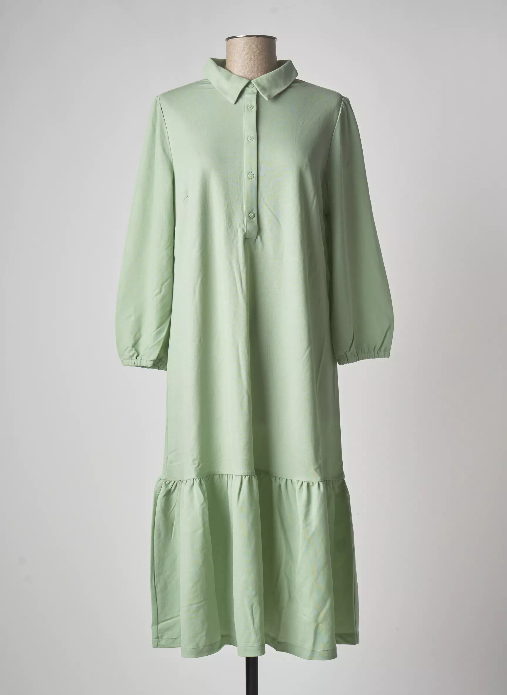 Yest Robes Mi Longues Femme couleur vert
