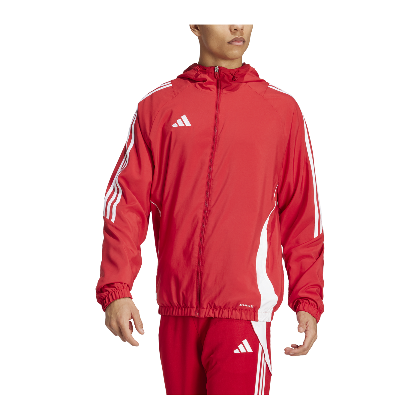 adidas Tiro 24 Windbreaker Rot Weiss