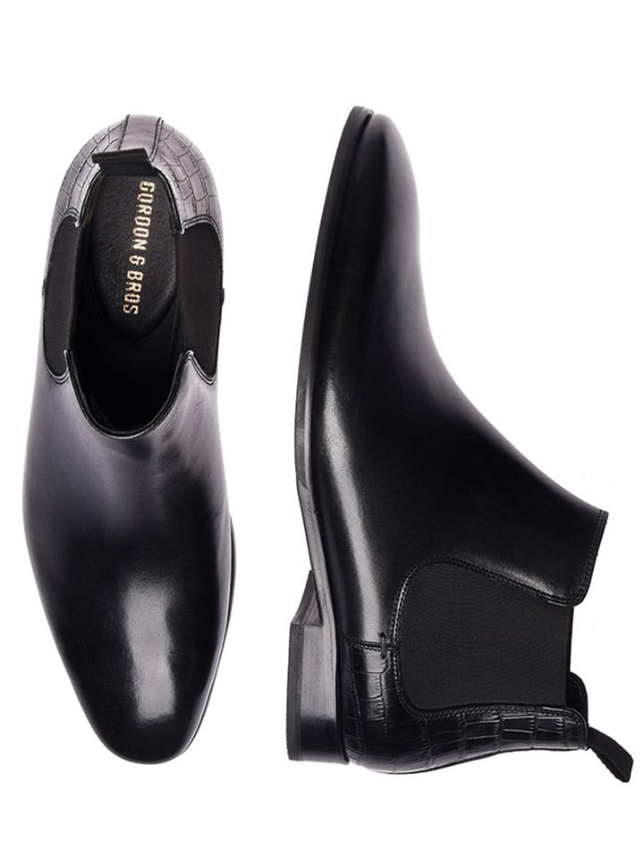 GORDON & BROS Leder-Chelsea-Boots ''Rome'' in Schwarz günstig kaufen