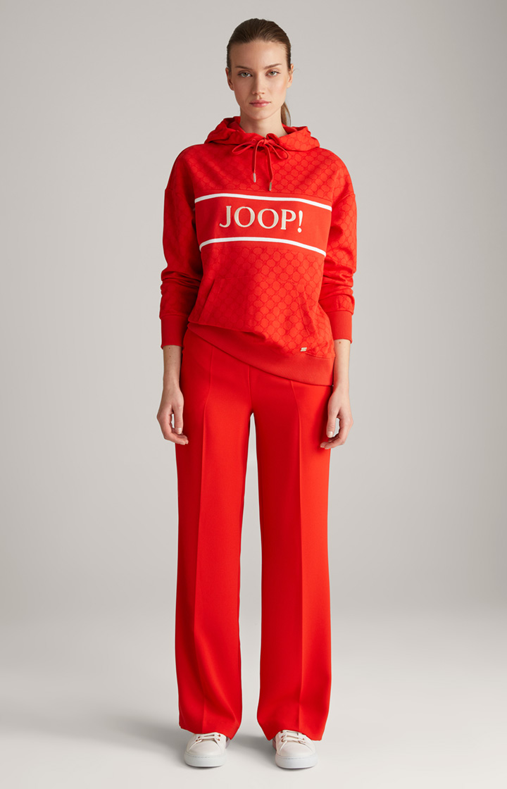 Hoodie in Rot gemustert