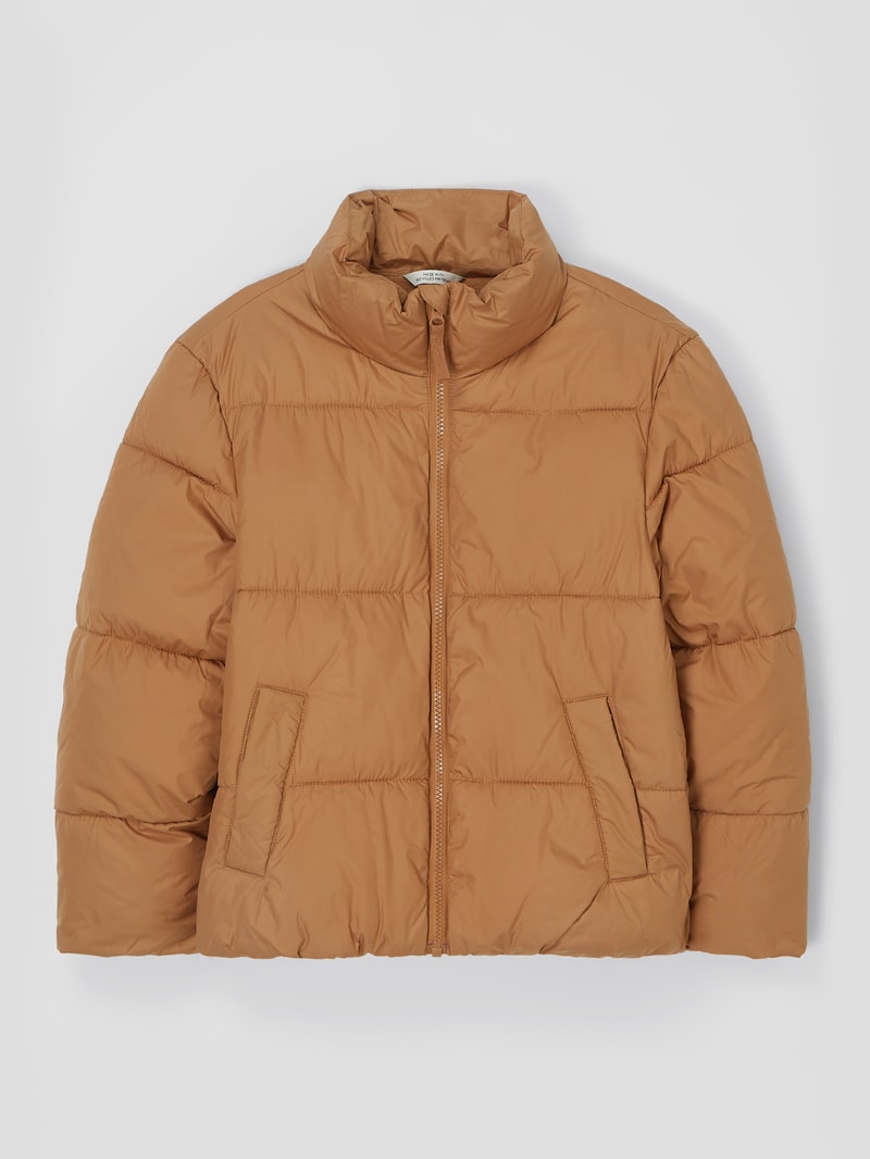 Steppjacke mit Fleecefutter in camel