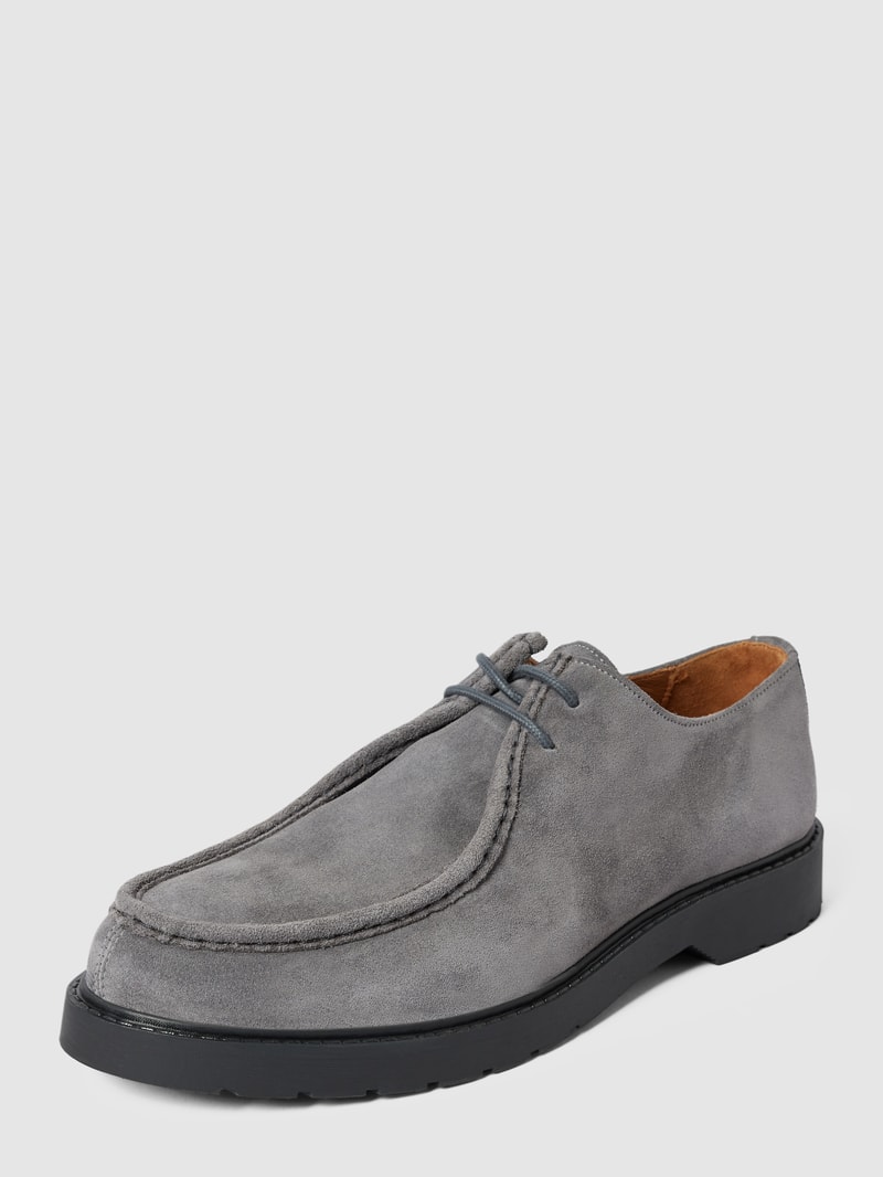 Schnürschuhe aus Leder Modell 'TIM' in dunkelgrau