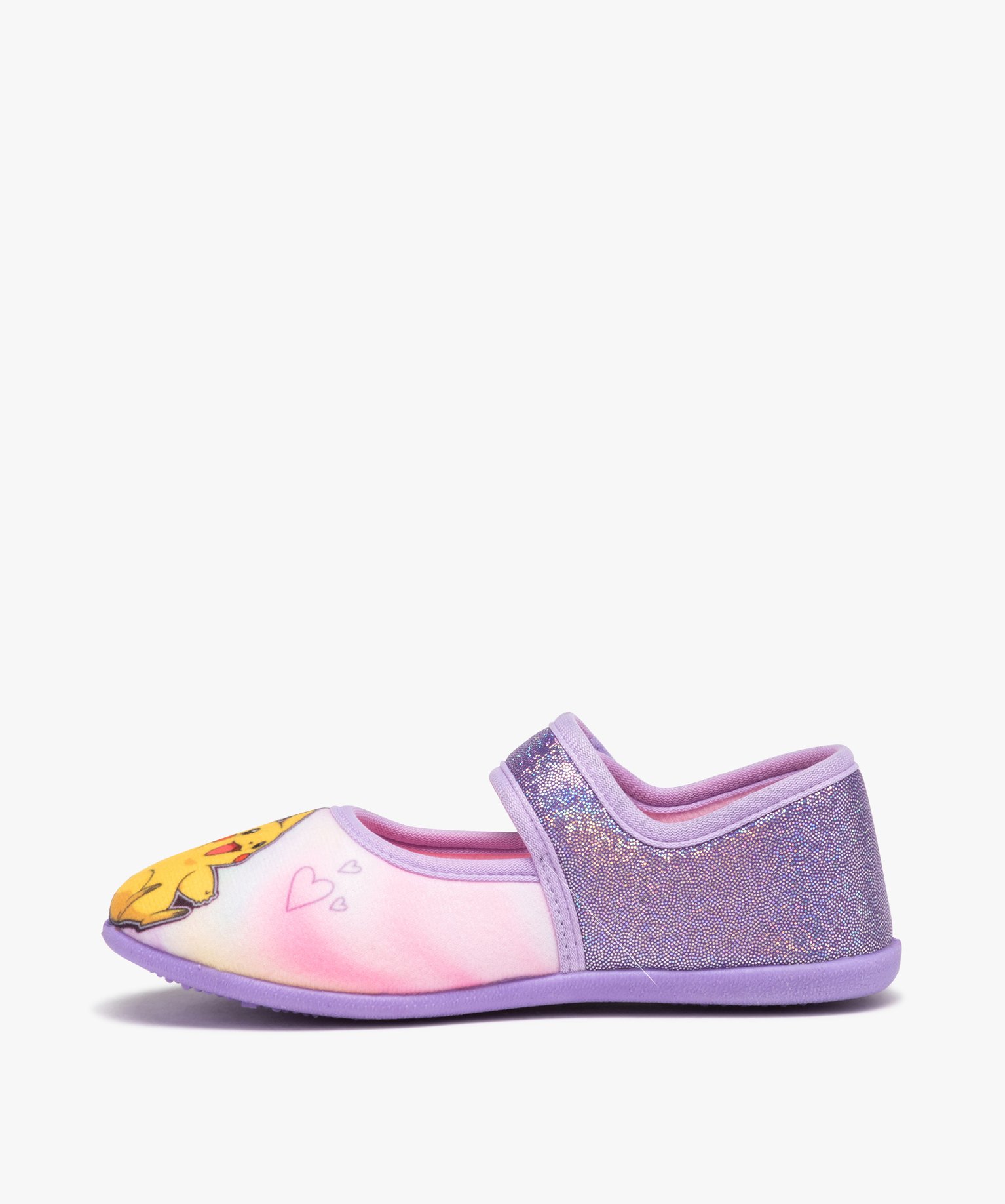 Chaussons fille ballerines à scratch Pikachu - Pokemon violet | GEMO