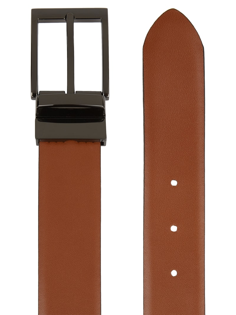 Wende-Gürtel aus Leder in cognac