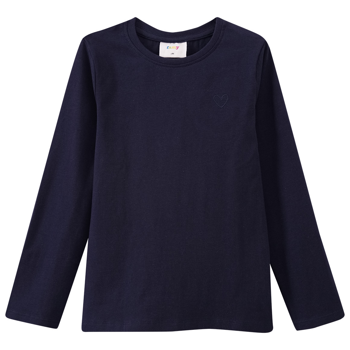 2 Mädchen Langarmshirts im Basic-Look