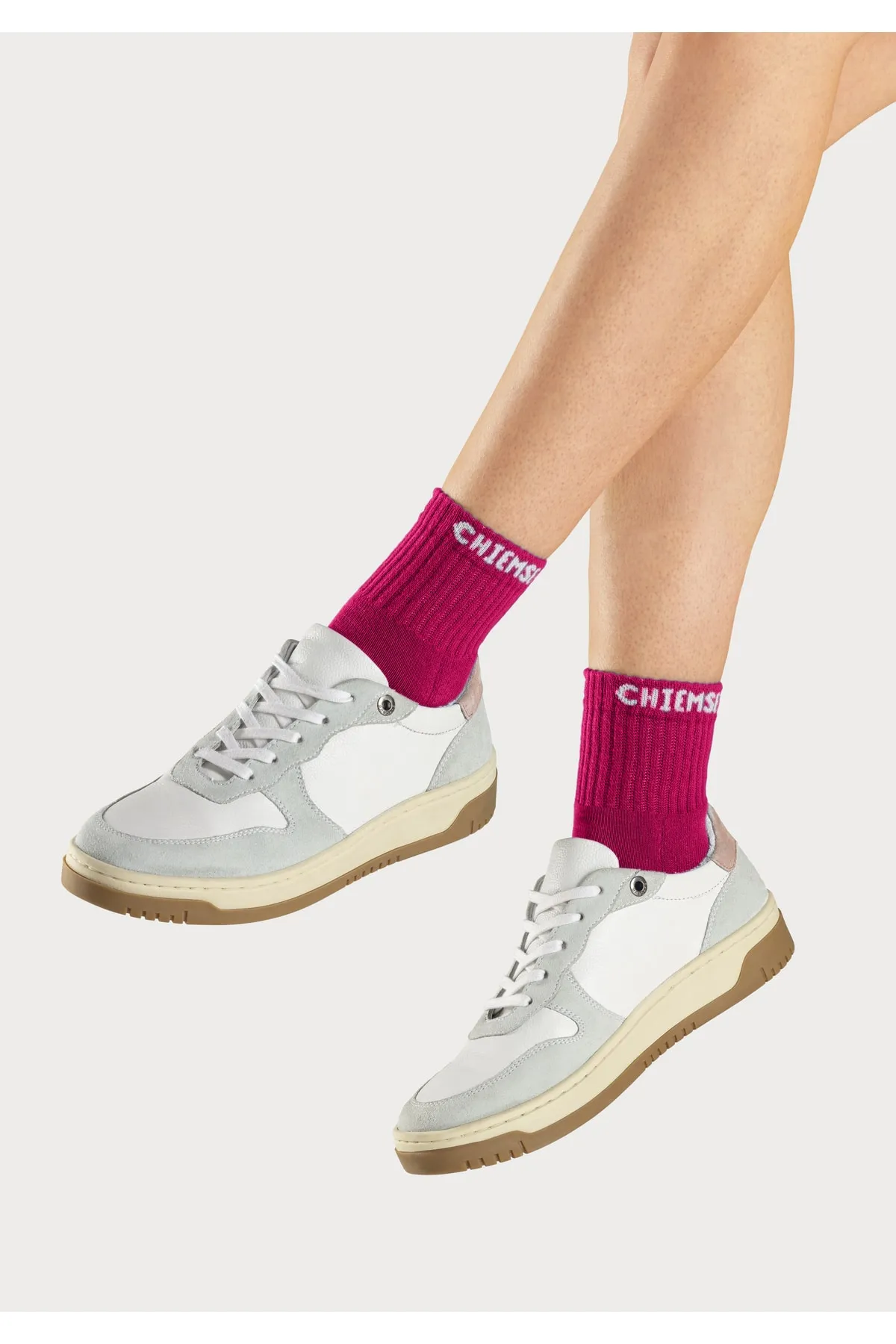 Chiemsee  Socken - Rosa - Unifarben