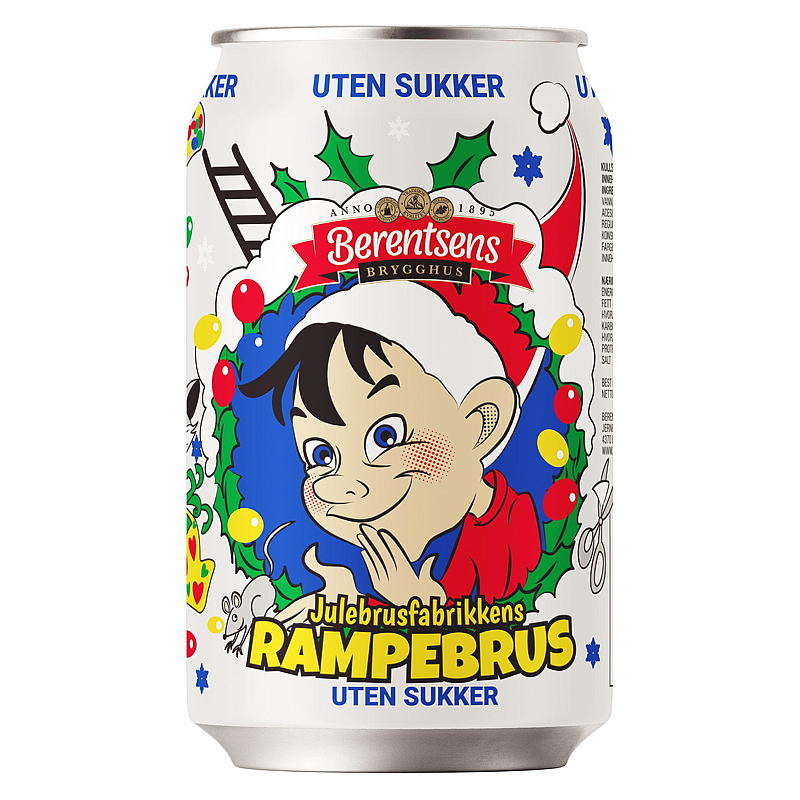 Julebrus m/sukker 0,33 l Rampebrus