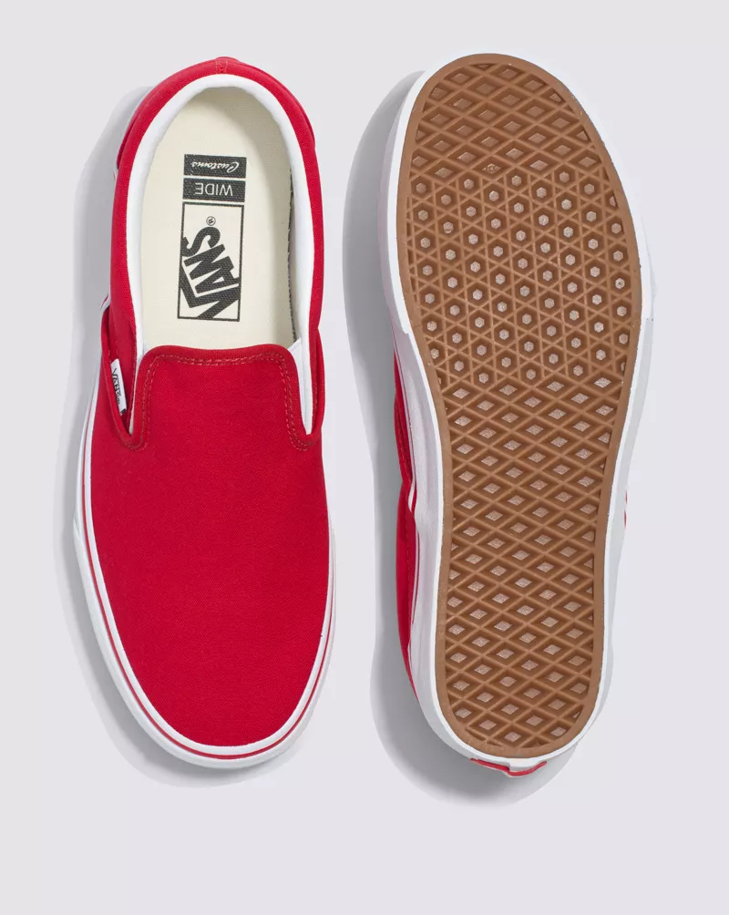 Customs Racing Red Slip-On Wide