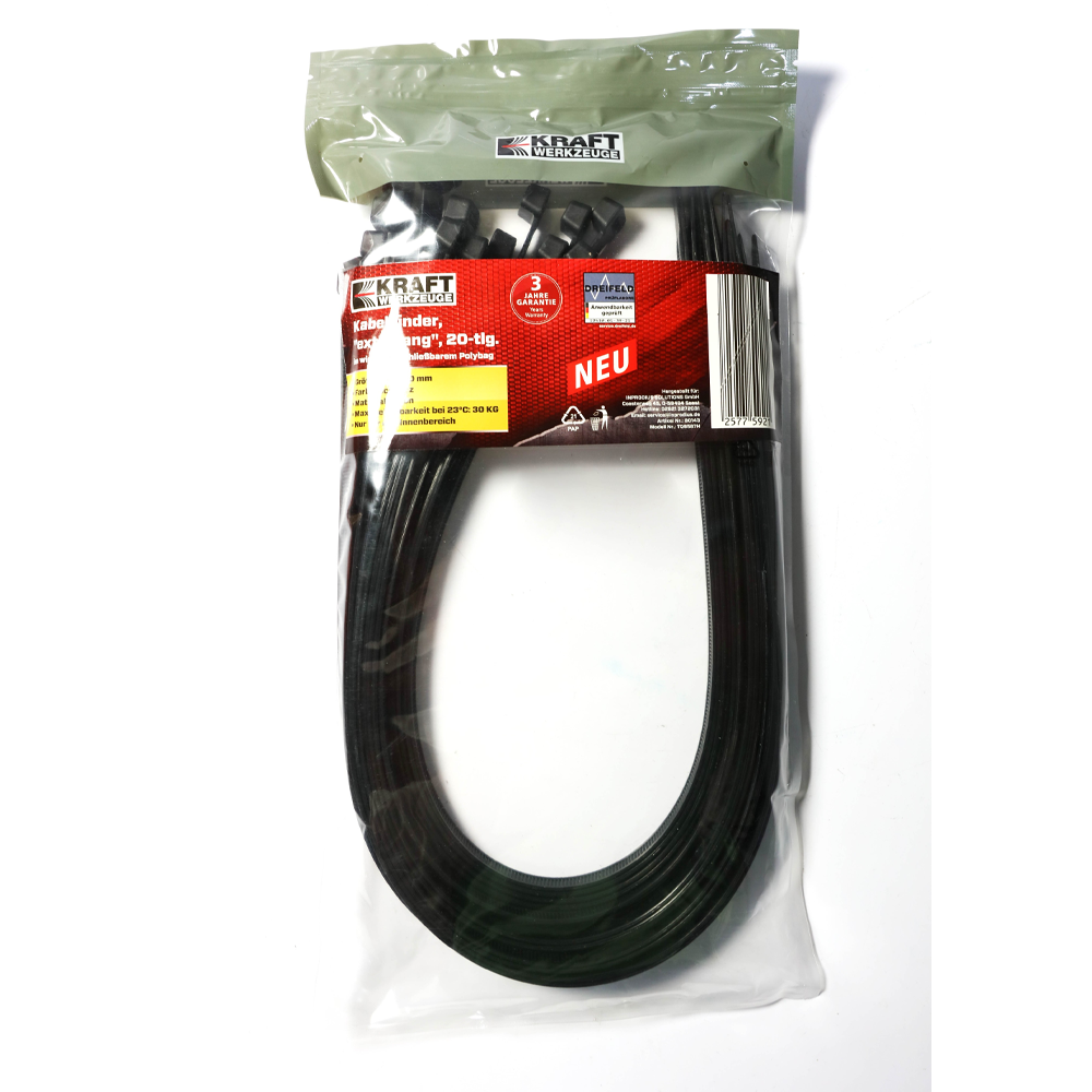 Kraft Werkzeuge Spezial-Kabelbinder, je ca. 2,0 x 650 mm - 20 tlg.