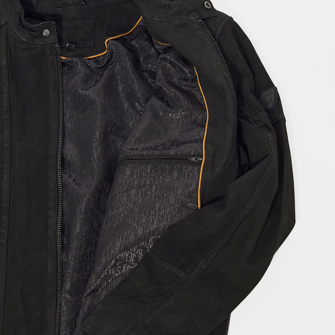 KROMA  Veste en cuir suédé noir Homme