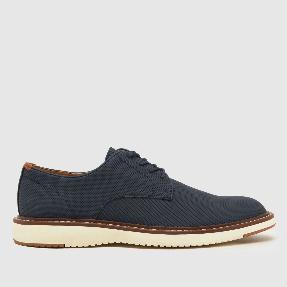 Schuh Pippin fehér talpú derby cipők sötétkék színben