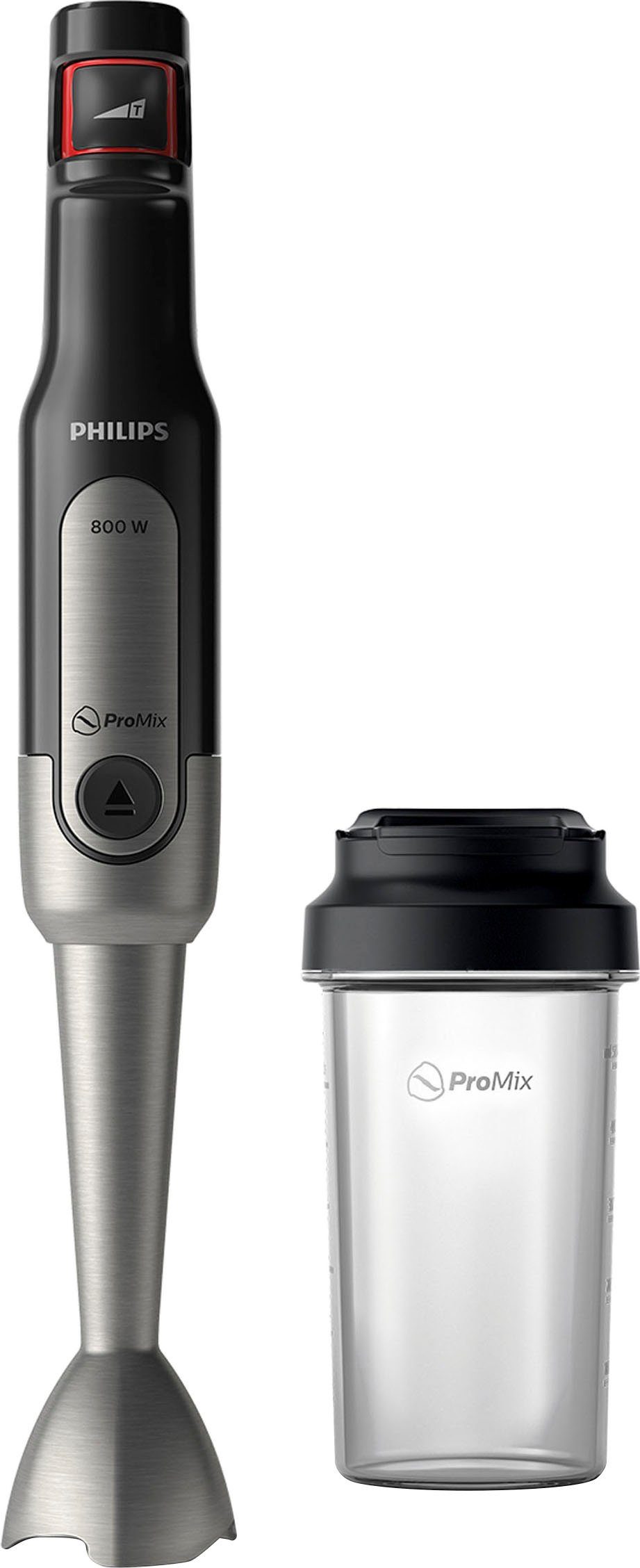 Philips Stabmixer HR2650/90 Viva, SpeedTouch, inkl. 2-in-1 Togo Trinkflasche & Mixbecher, 800 W