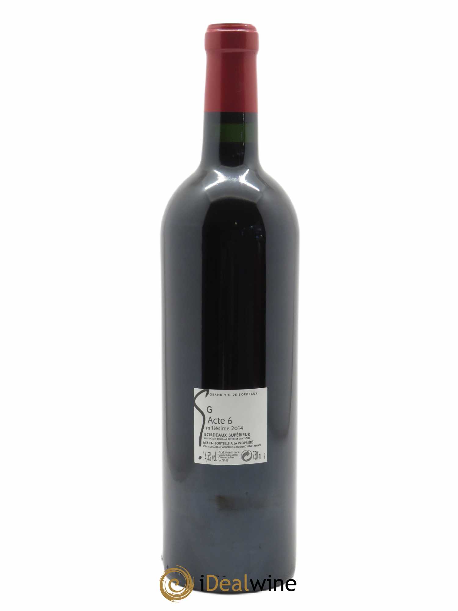 G Acte 6 (CBO à partir de 6 bts) 2014 - Lot de 1 Bouteille