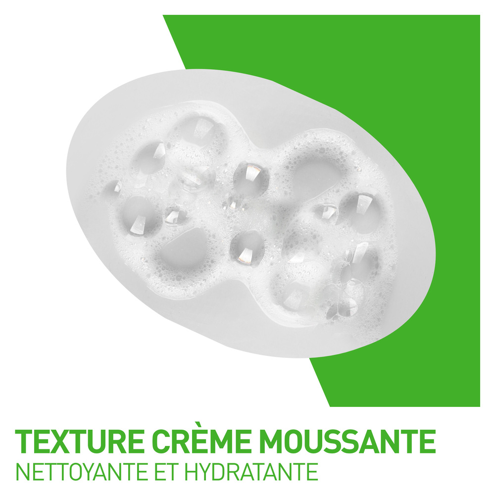CeraVe  Crème Moussante Nettoyante Hydratante Visage Peaux Normales à Sèches 236ml CeraVe Crème Moussante Nettoyante Hydratante pour peaux normales à sèches