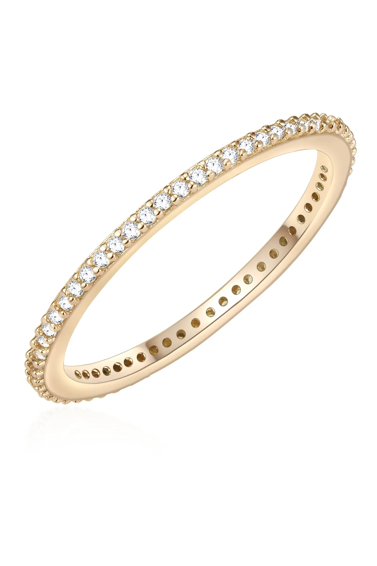 Glanzstücke München  Silberring Ring Sterling Silber gelbgold Zirkonia weiß