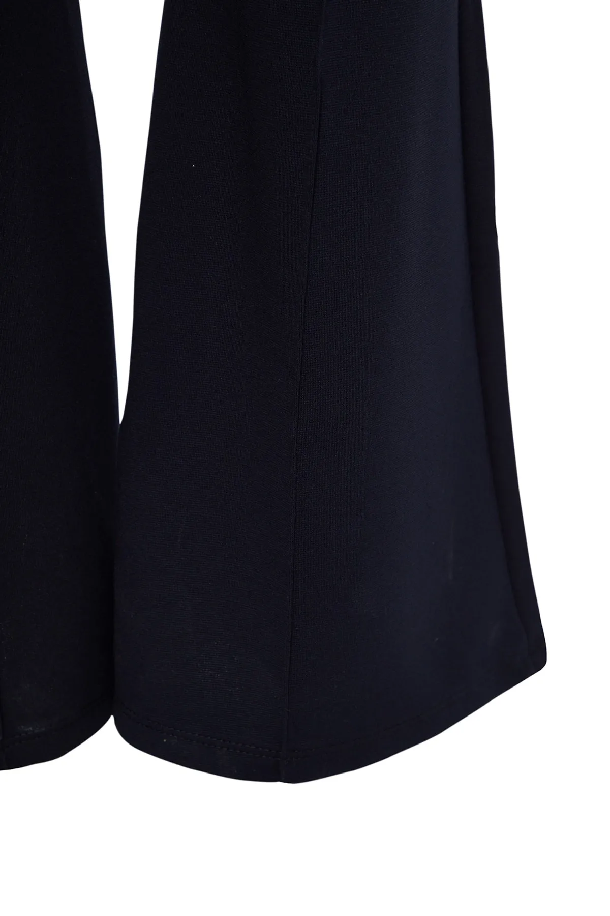 Trendyol Curve  Marineblaue spanische Strickhose mit hohem Bund und Schlitz und detailliertem Schnitt TBBAW23AR00002