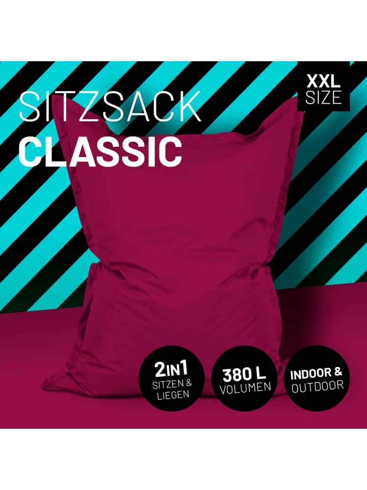 Lumaland LUMALAND Sitzsack Classic XXL (380 L) - In- & outdoor - Rotwein günstig kaufen onesize