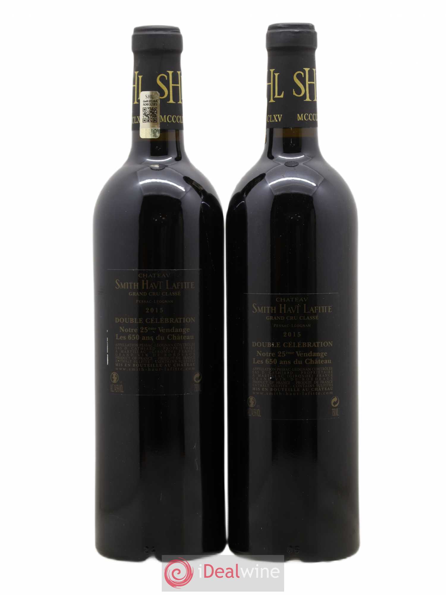 Château Smith Haut Lafitte Cru Classé de Graves  2015 - Lot de 2 Bouteilles