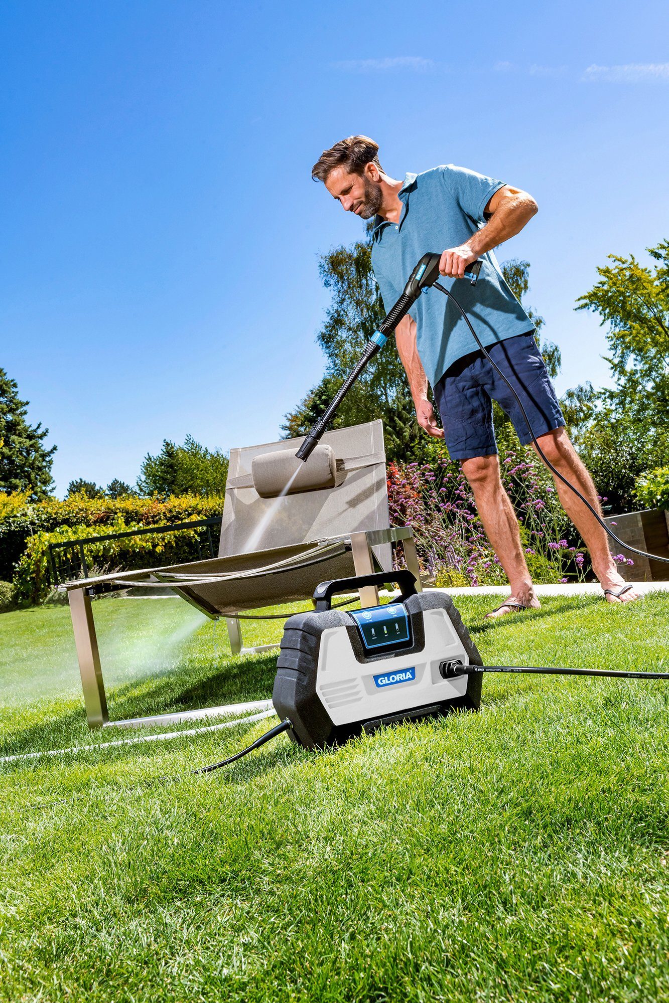 Gloria Hochdruckreiniger MultiJet 230 V, Druck max: 120 bar, 1500 W, Fördermenge max: 350 l/h