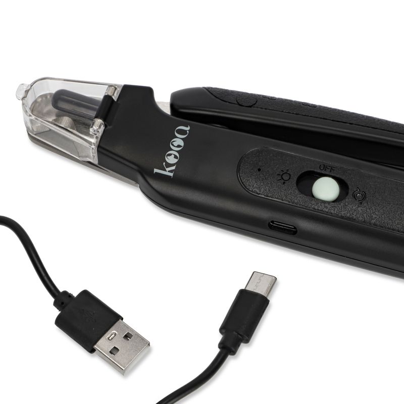 kooa 2-in-1 Krallenschere und -Schleifer mit LED