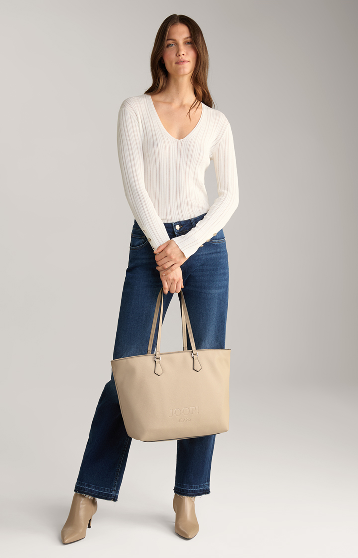 Shopper Lettera Lara in Greige