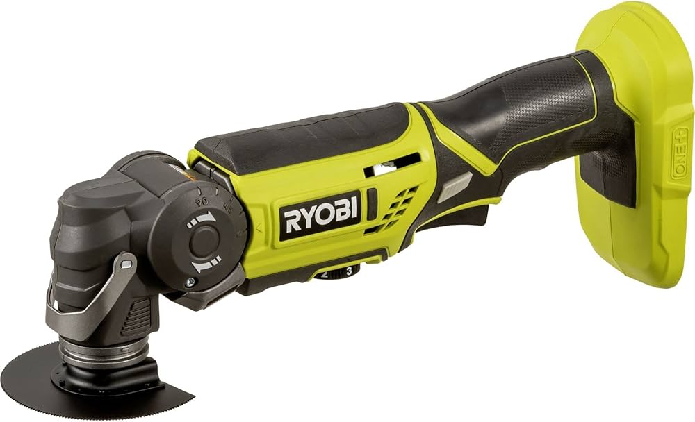 Ryobi 5133002466 R18MT-0 Unealtă multifuncțională de 18 V cu cap reglabil, fără baterii și încărcător