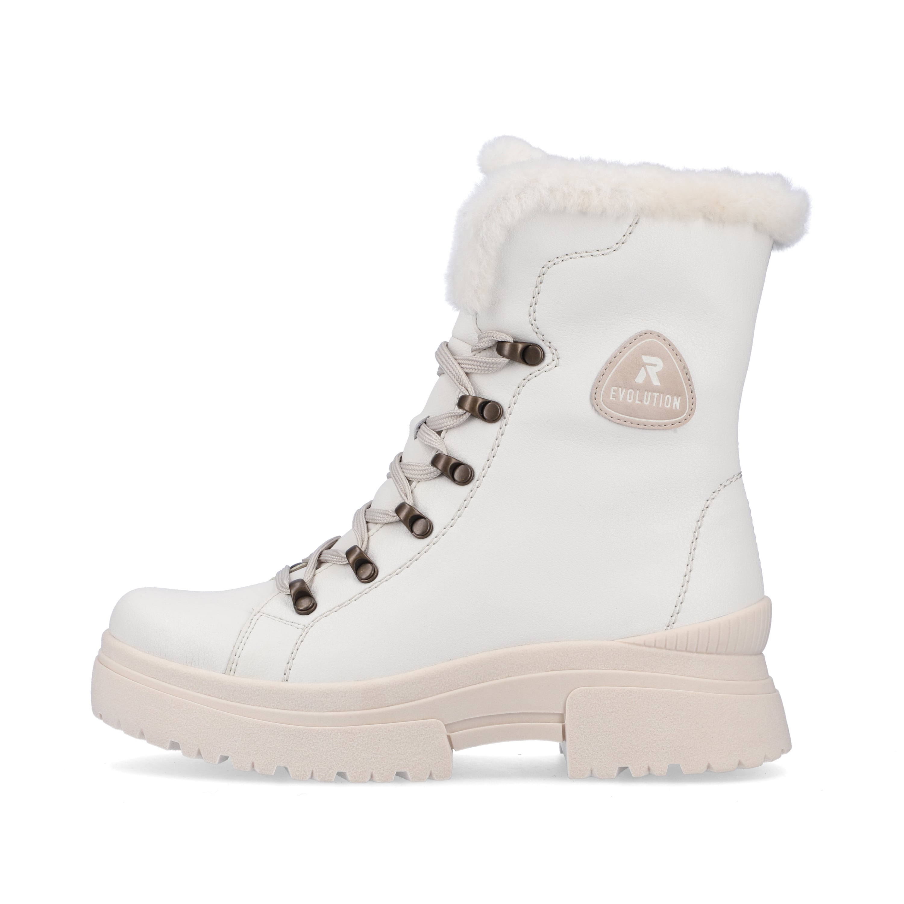 Rieker Damen Schnürstiefel frost white
