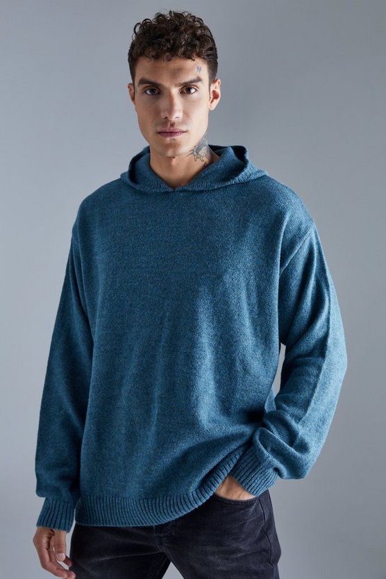 Oversize Strick-Hoodie