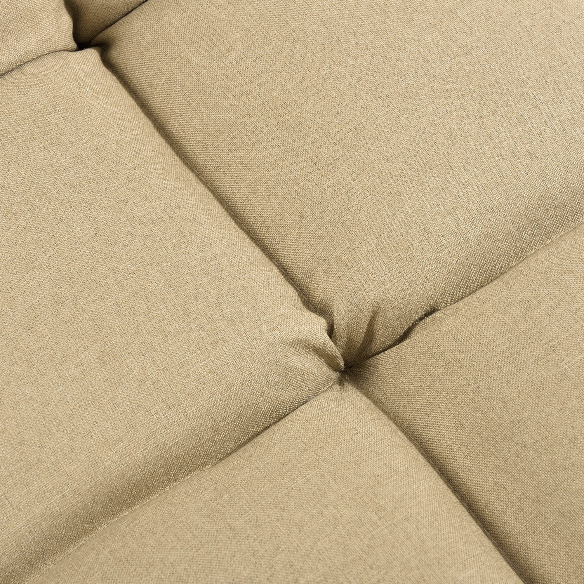 en.casa Bodenkissen, Deinze Bodenstuhl Bodensessel 110x55x11cm Sandfarben