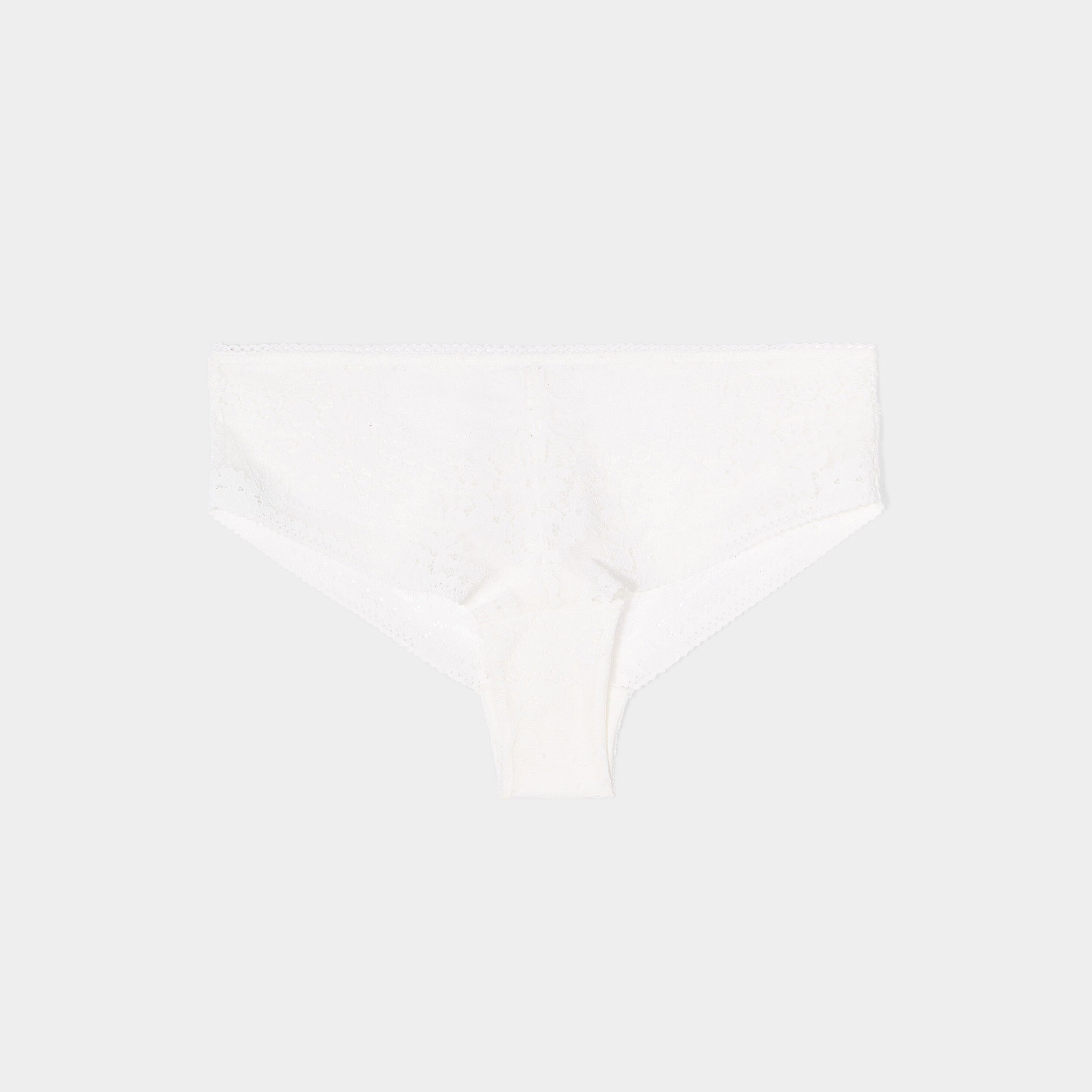Shorty en dentelle blanc femme | La Halle
