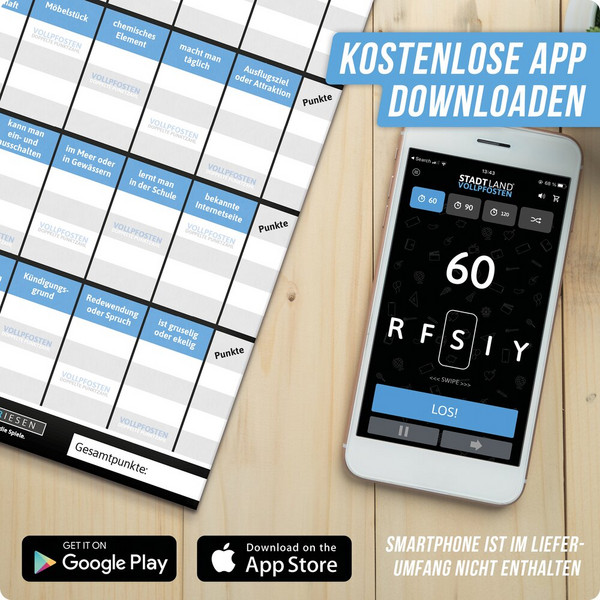 STADT LAND VOLLPFOSTEN - EINSTEIN EDITION - Reisespiel