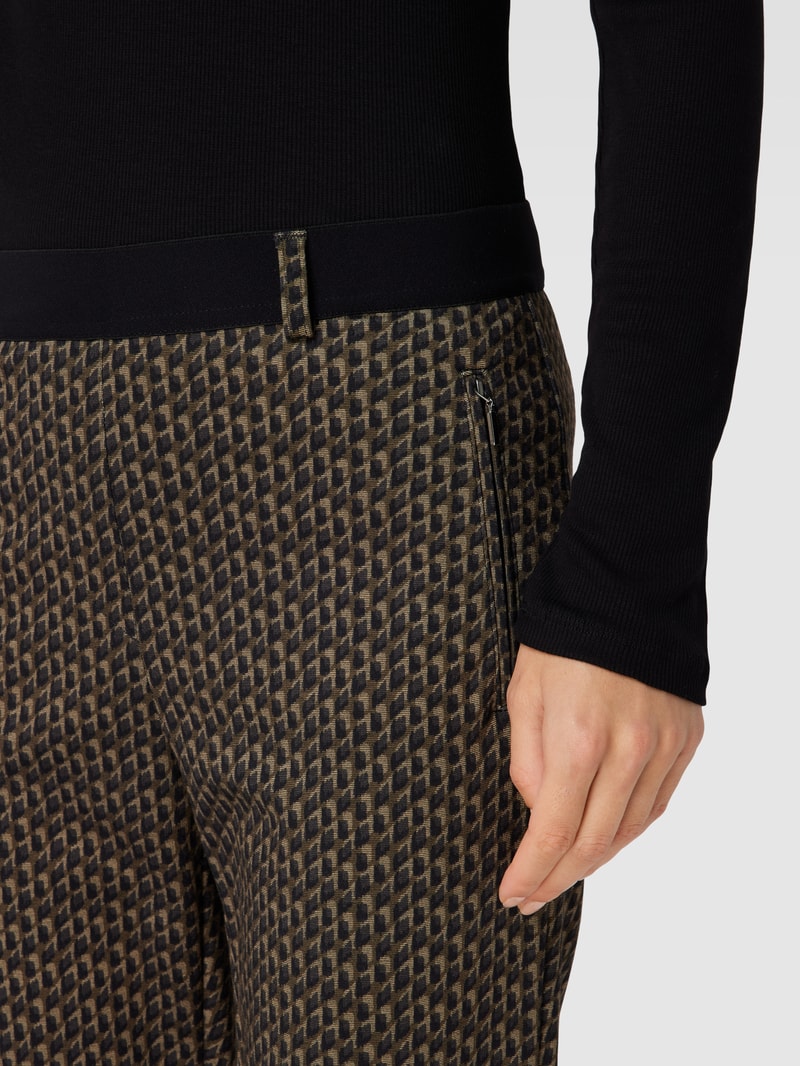 Stoffhose mit elastischem Bund Modell 'LILLY' in olivgrün