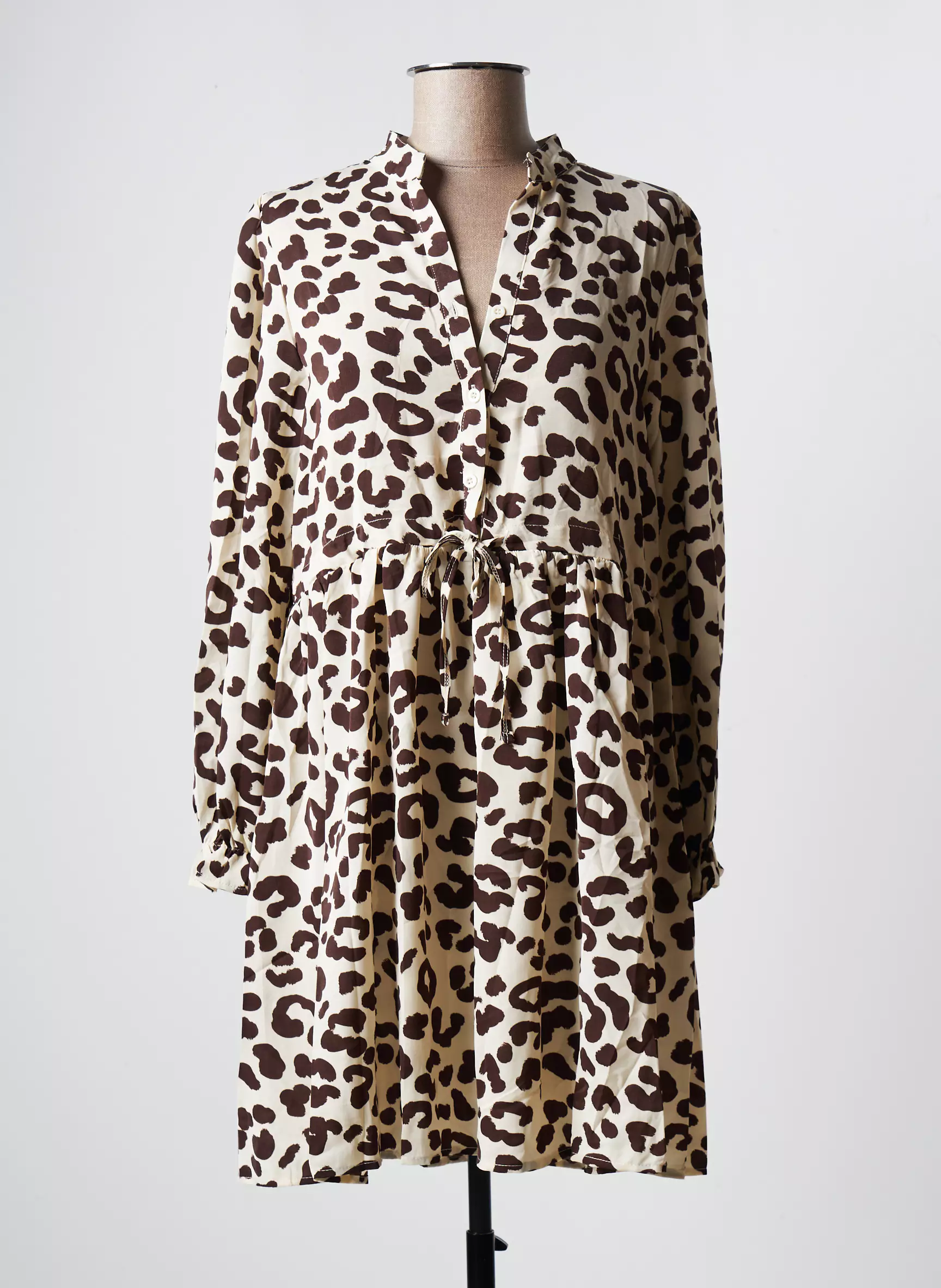 Papillonne Robes Courtes Femme couleur beige