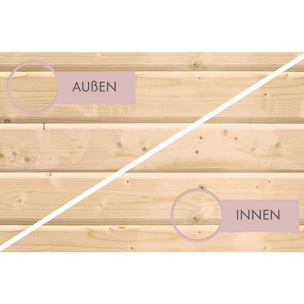 Sauna Ida 1 mit Ofen, 3,6 kW, naturbelassen