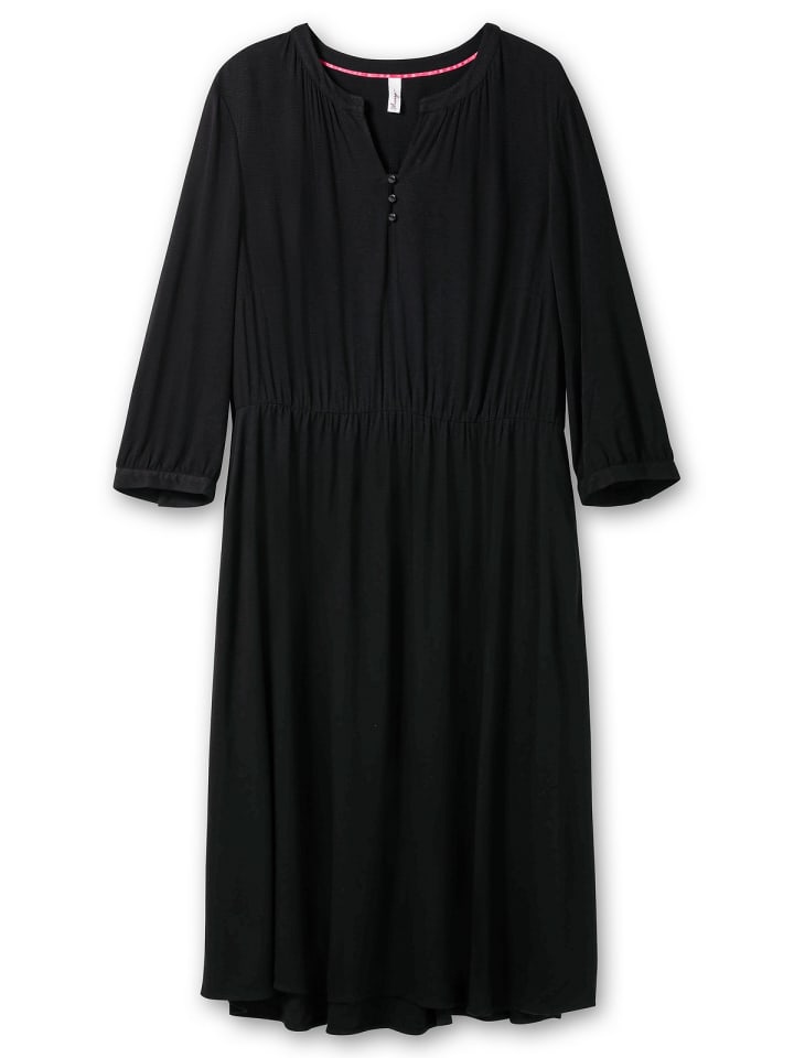 sheego Tailliertes Kleid in schwarz günstig kaufen