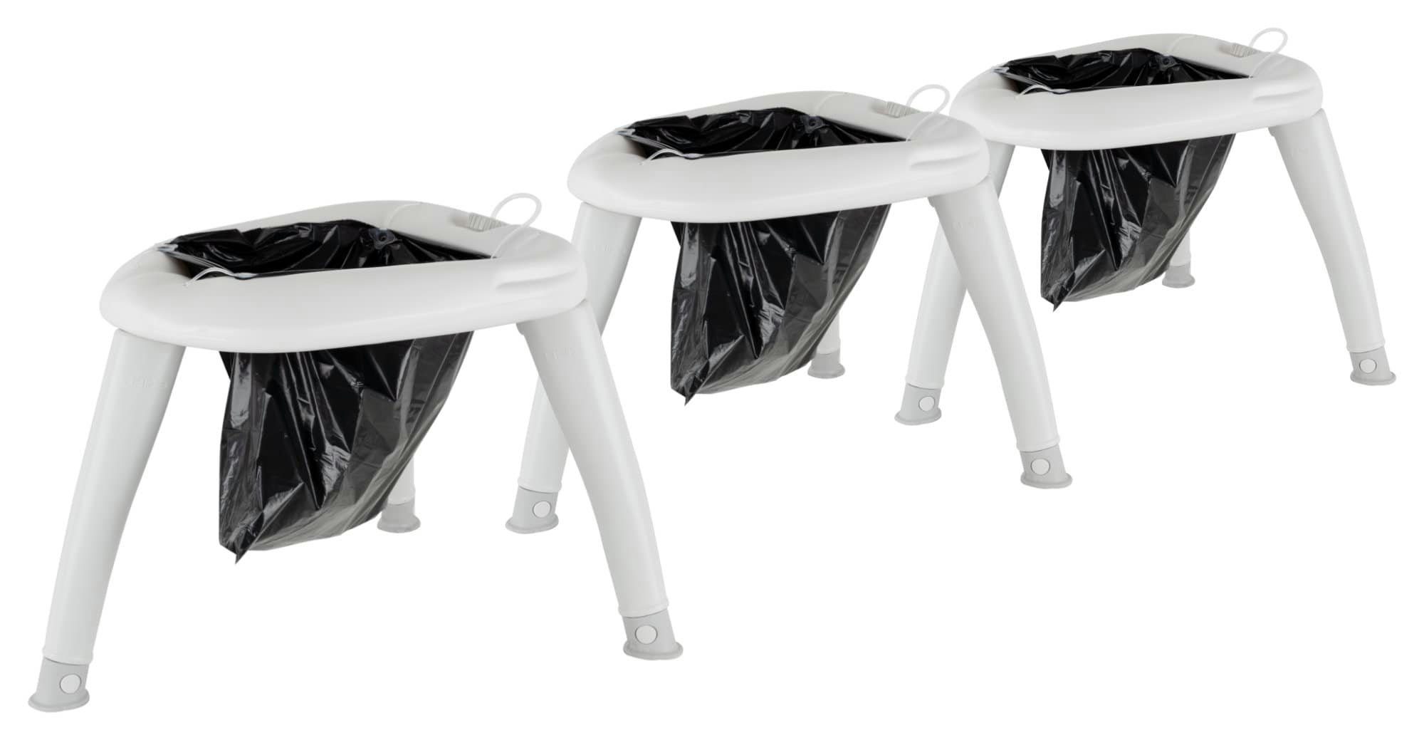 Stagecaptain Campingtoilette Camping Toilette - Outdoor- und Reise-WC - Für Kinder und Erwachsene, (Quixie-2842, 3-St., 3 Stück im Spar-Set), Mit Handwaschsprayer - Inkl. 10 Auffangbeutel