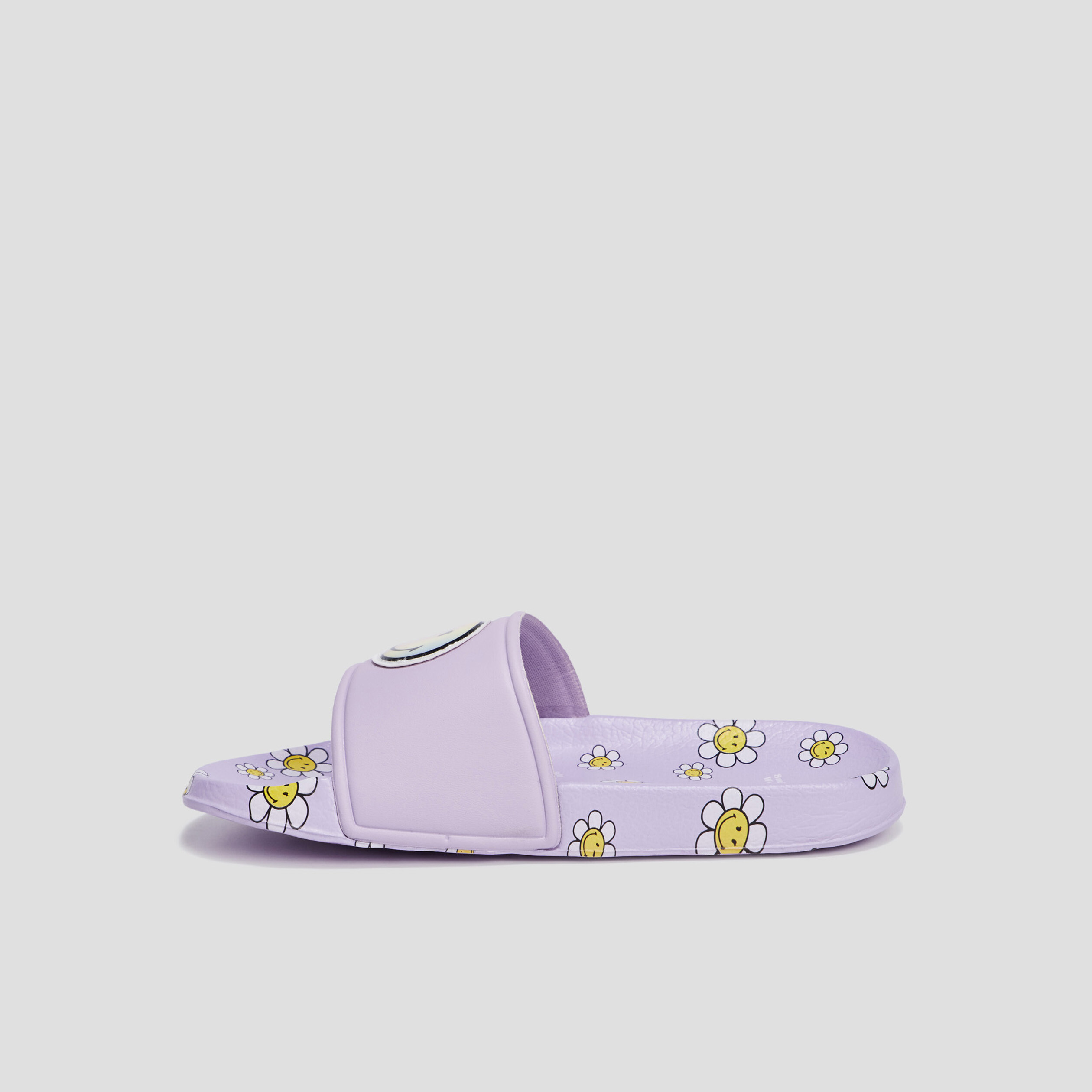 Claquettes Smiley parme fille | La Halle