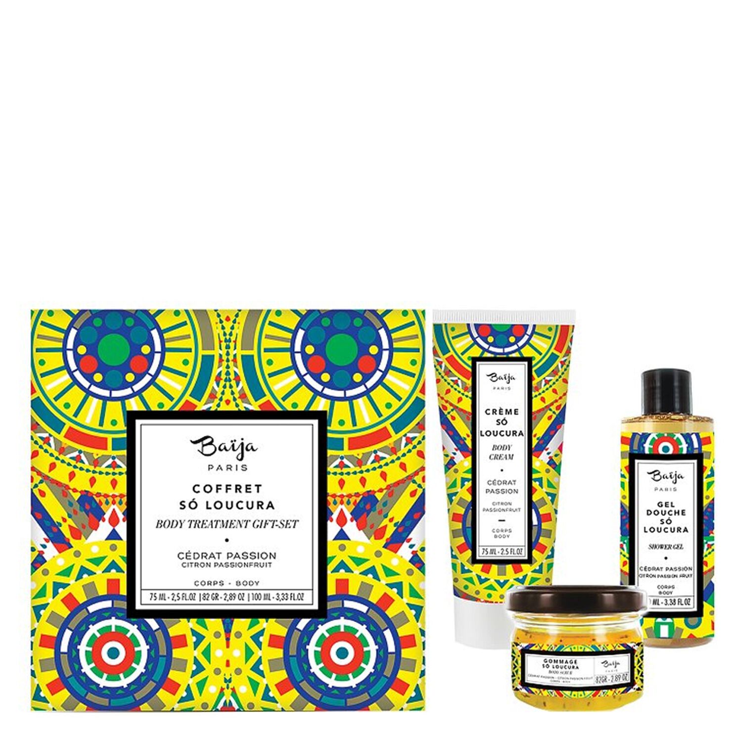 baïja Só Loucura Coffret Rituel Soins Corps Gommage + 2 Produits