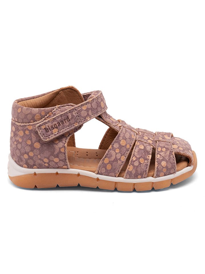 bisgaard Leder-Halbsandalen in Lila/ Orange günstig kaufen