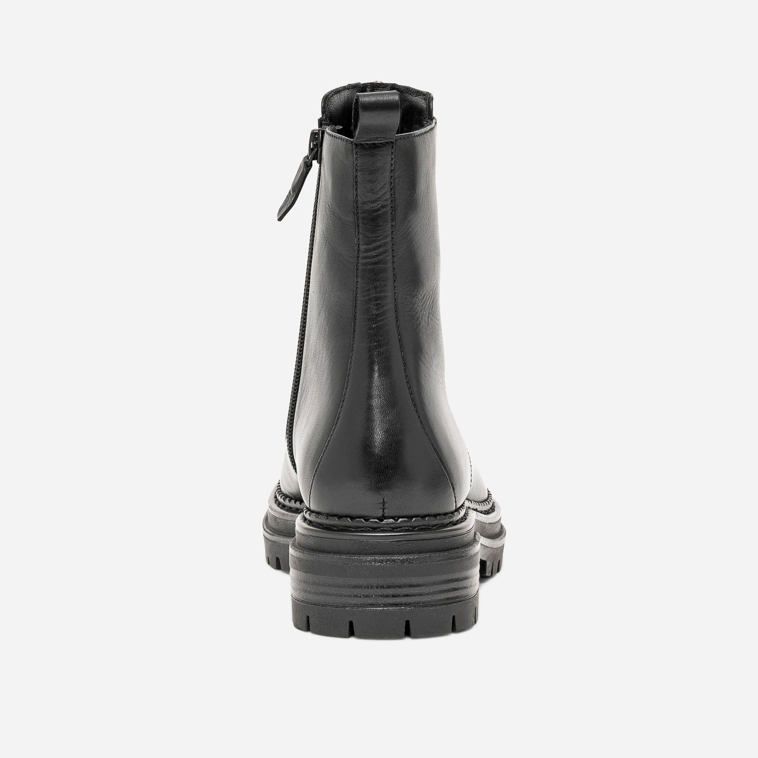 Boots TEXTO noir en cuir à zips