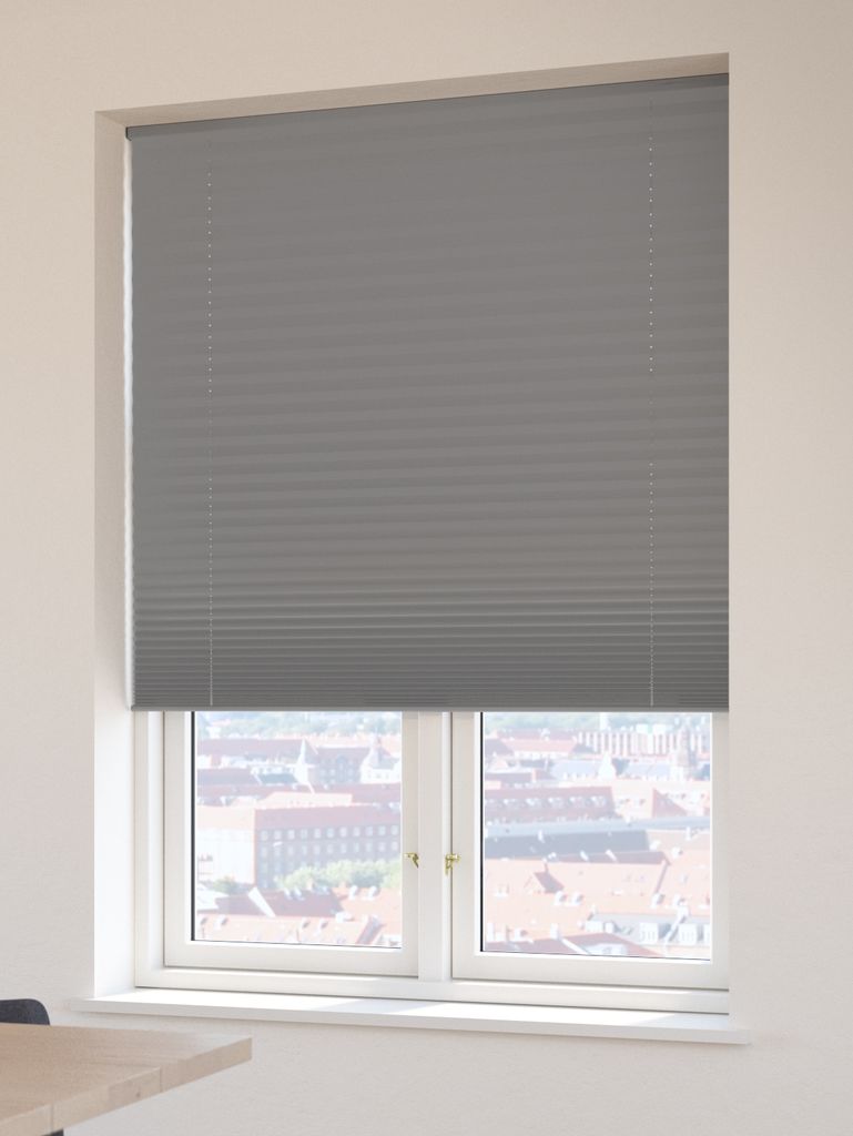 Cortina plissada FYN 140x160cm com regulagem de intensidade e sem fio, cinza