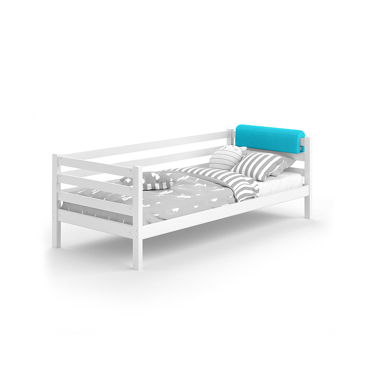 Bettkantenschutz Bettumrandung Kinderbett Kantenschutz türkis Babybett